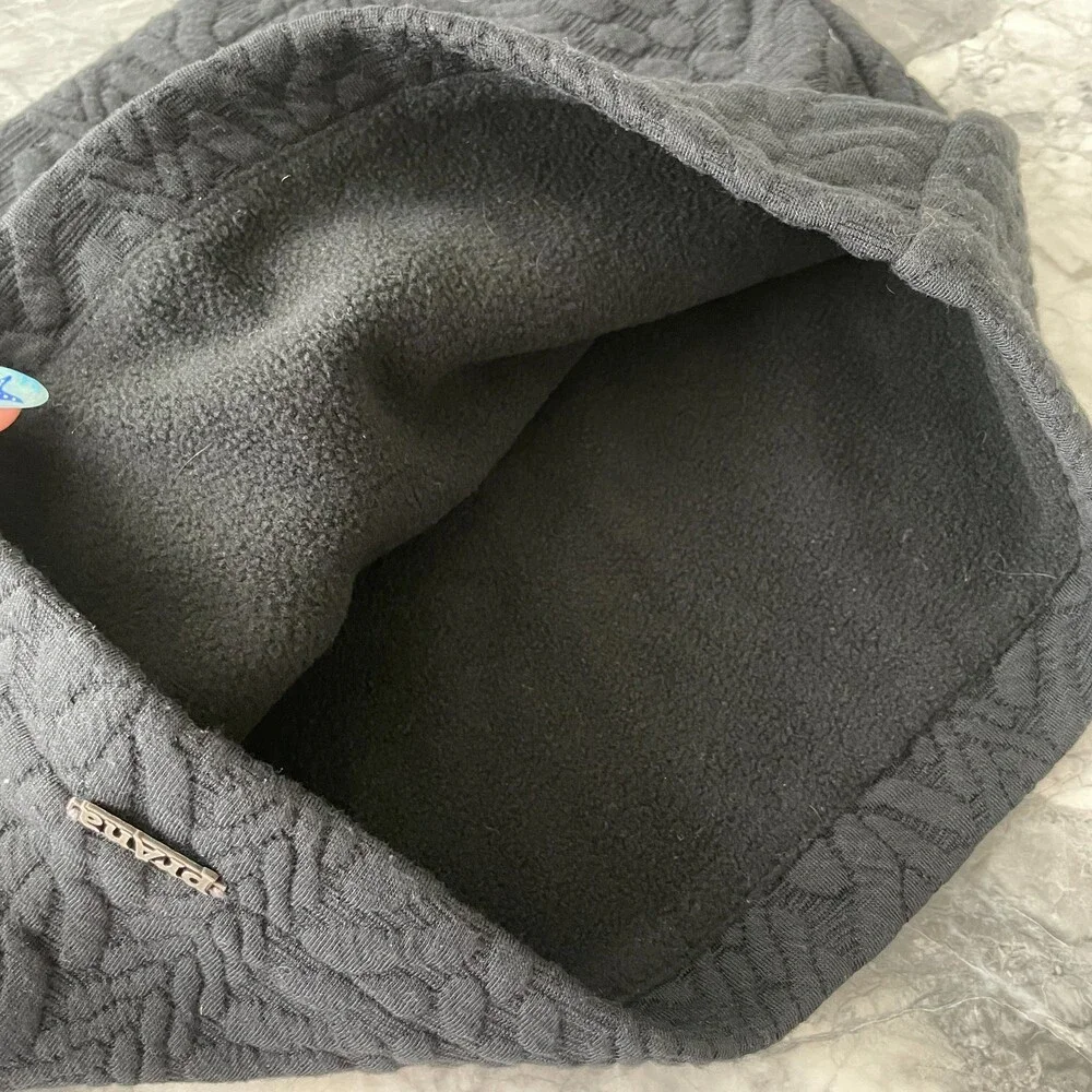 Prana Infinity Stretchy Cable Knit Neck Scarf Black OS